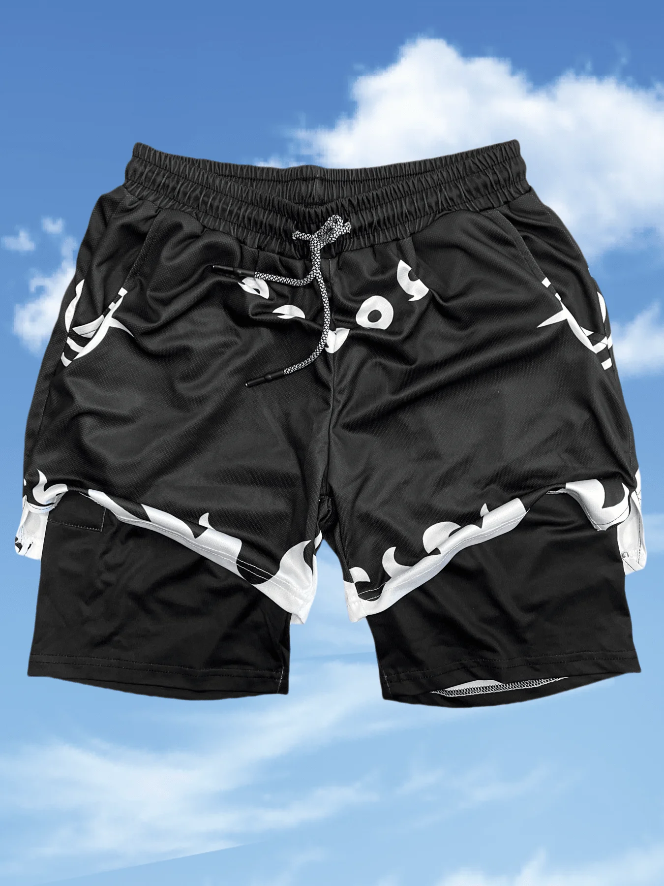 Black Printed Sports Shorts With Drawstring Waist Regular Fit
Black Printed Sports Shorts With Drawstring Waist Regular Fit