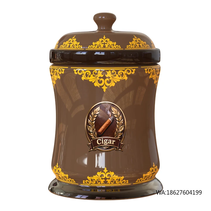 Wholesale High-Gloss Glazed Ceramic Cigar Storage Jar OEM Odor-Resistant Durable Humidor Container for Luxury Cigar Collections
Wholesale High-Gloss Glazed Ceramic Cigar Storage Jar OEM Odor-Resistant Durable Humidor Container for Luxury Cigar Collections