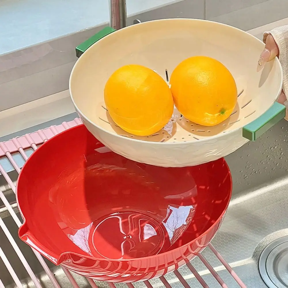Double-layer Fruit Vegetable Washing Basket Large Capaicty Plastic Drain Basket Durable Vegetable Strainer Living Room
Double-layer Fruit Vegetable Washing Basket Large Capaicty Plastic Drain Basket Durable Vegetable Strainer Living Room