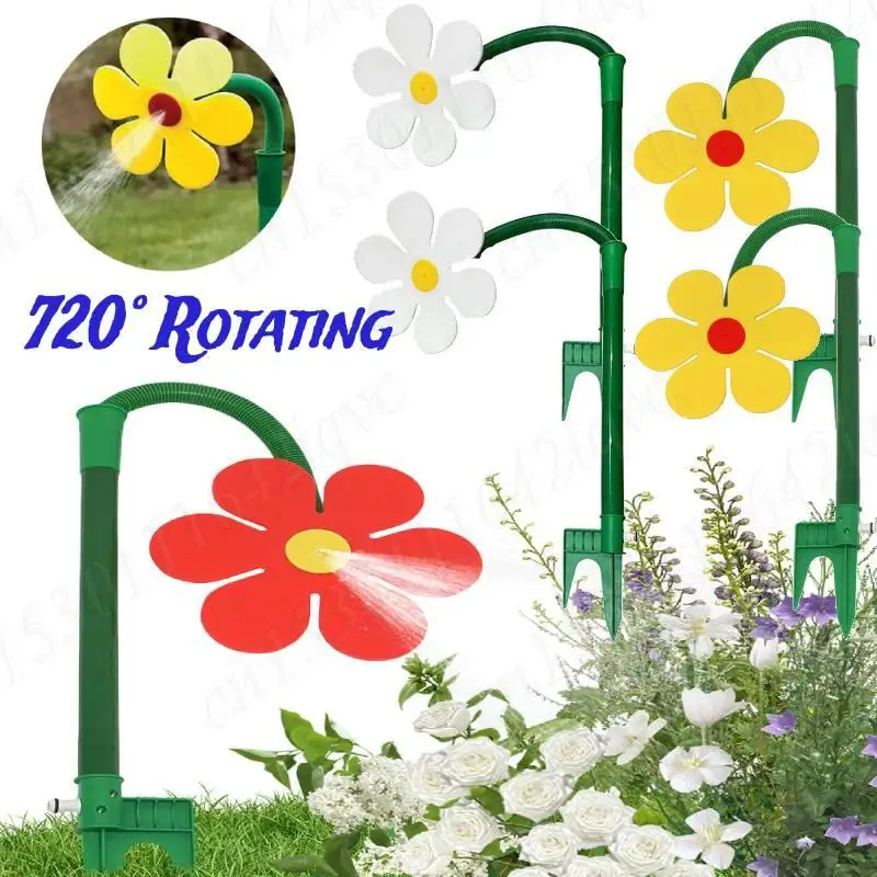 Crazy Spin Sprinkler Flower Shape Dancing Daisy Sprinklers 720° Rotating Water Spray Yard Lawn Garden Watering Irrigation Tool
Crazy Spin Sprinkler Flower Shape Dancing Daisy Sprinklers 720° Rotating Water Spray Yard Lawn Garden Watering Irrigation Tool