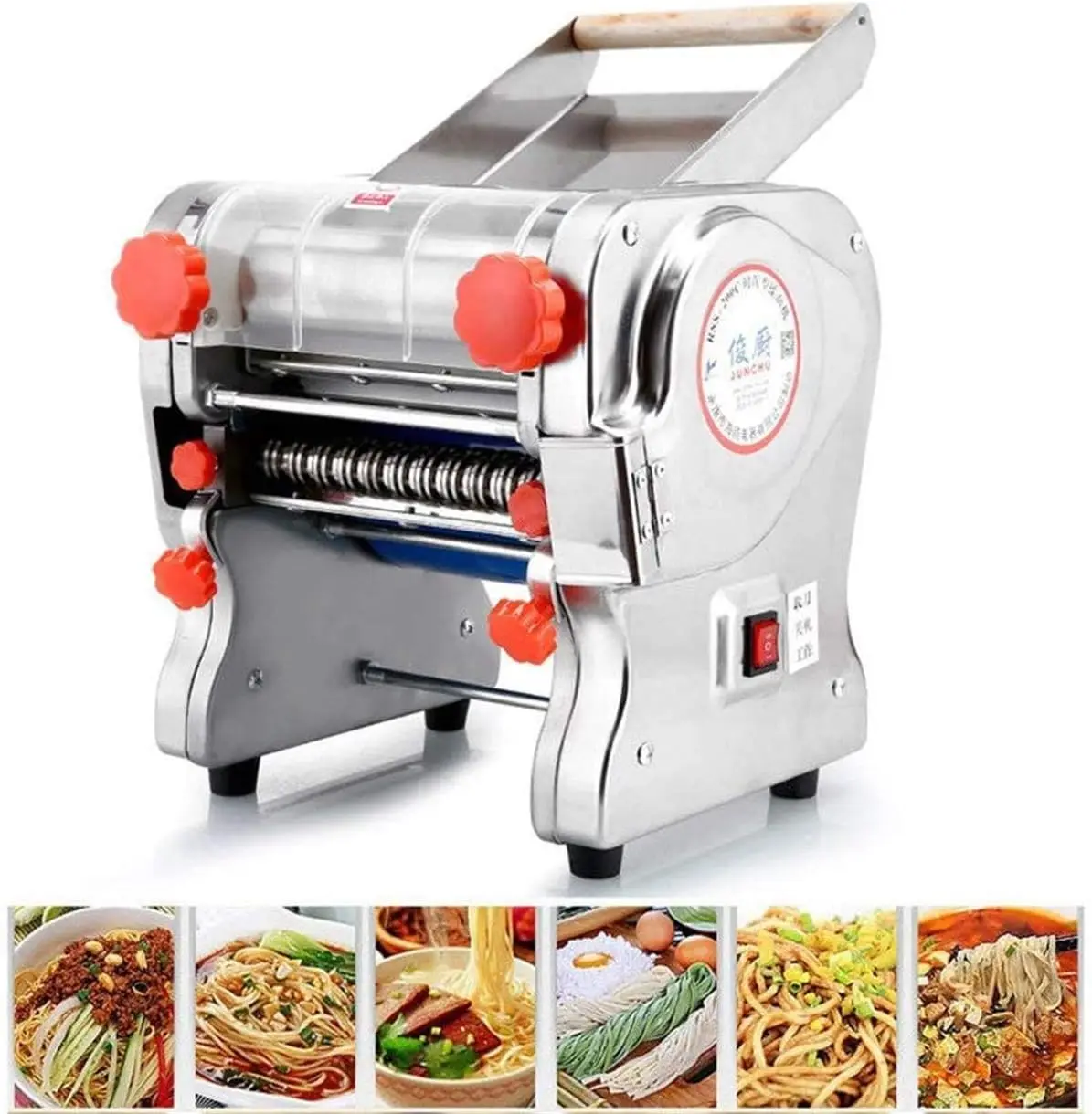 Stainless Steel Electric Noodle Making Pasta Maker, Commercial Dough Roller Noodle Cutting Machine(Noodle Width 24CM,
Stainless Steel Electric Noodle Making Pasta Maker, Commercial Dough Roller Noodle Cutting Machine(Noodle Width 24CM,