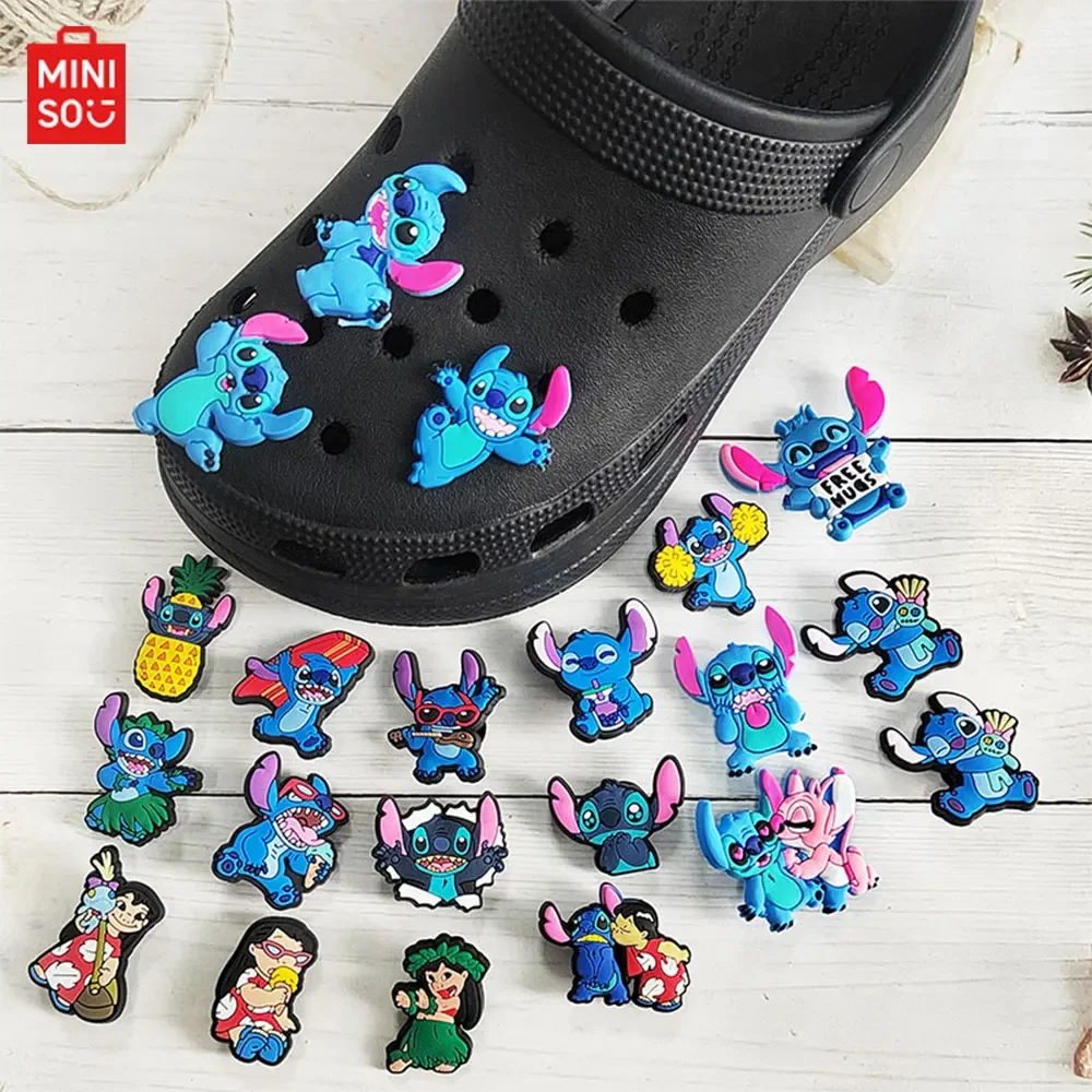 MINISO 8/9/10pcs Stitch Charm For Sandal Buckle PVC Cartoon Characters Disney Lilo & Stitch DIY Decorations for kids Gifts
MINISO 8/9/10pcs Stitch Charm For Sandal Buckle PVC Cartoon Characters Disney Lilo & Stitch DIY Decorations for kids Gifts