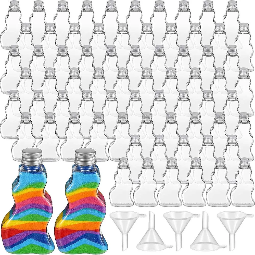 Sand Art Bottles Bulk Wave Shaped Plastic Bottles Sand Art Kits for Kids Craft Collection Bottle for DIY Art Activity Fun Party
Sand Art Bottles Bulk Wave Shaped Plastic Bottles Sand Art Kits for Kids Craft Collection Bottle for DIY Art Activity Fun Party