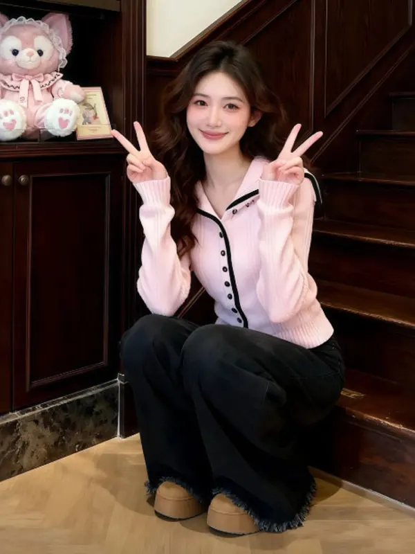 Slimming Knitted Sweater Faionable Beautiful Slim Fit Spring 2026 Women's French Sle Long Sve V-Ne Button up Top
Slimming Knitted Sweater Faionable Beautiful Slim Fit Spring 2026 Women's French Sle Long Sve V-Ne Button up Top