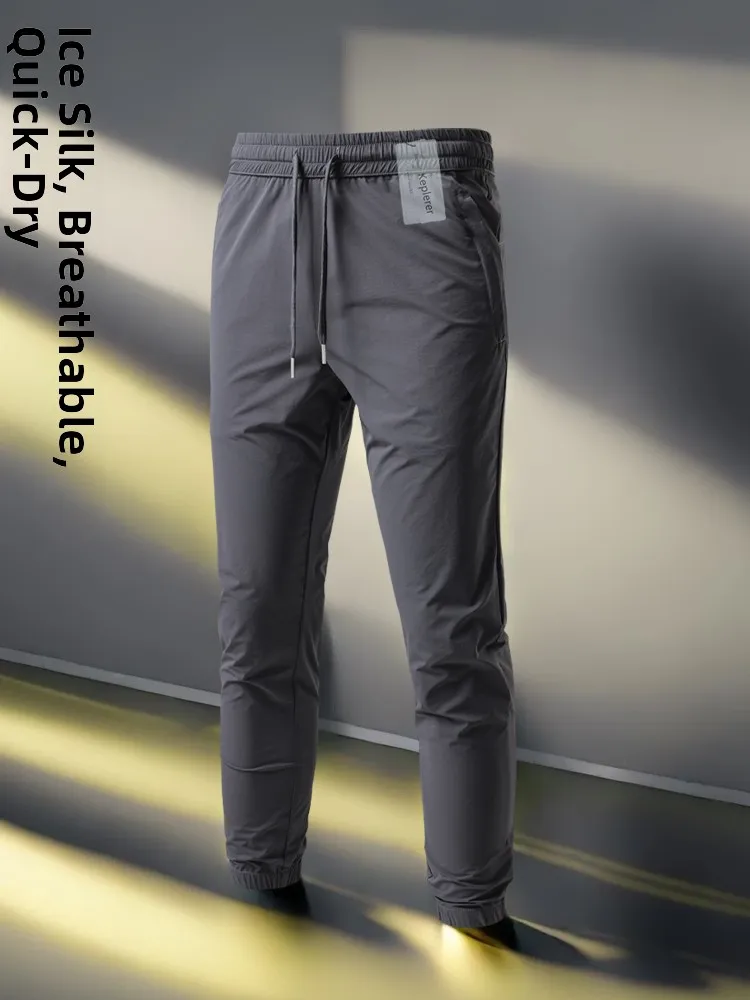 Ice Silk Men's Summer Thin Casual Pants Gym Qui Dry Sports Trousers Breathable Loose Fit Straight Leg Trousers for Daily Wear
Ice Silk Men's Summer Thin Casual Pants Gym Qui Dry Sports Trousers Breathable Loose Fit Straight Leg Trousers for Daily Wear