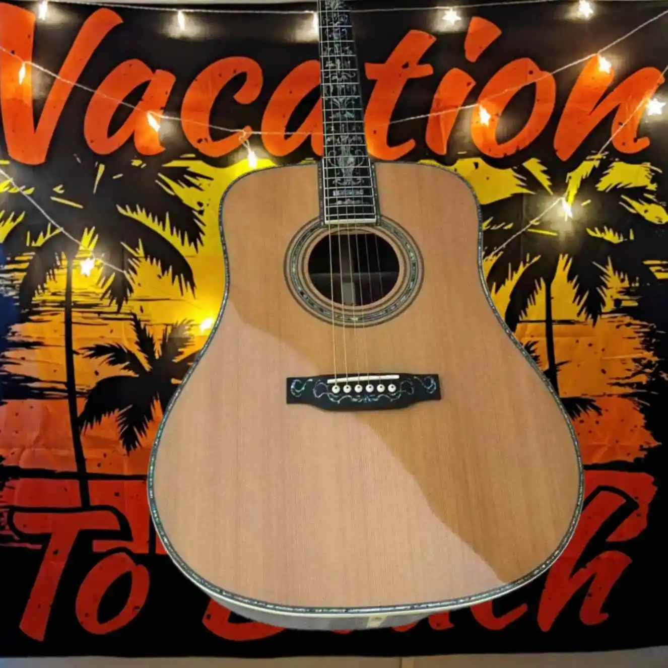 D45 Acoustic Guitar 40Inch Red Cedar Body Abalone Shell Inlay Strong Bass Solid Top Ebony Neck Exquisite Gifts Free Shipping
D45 Acoustic Guitar 40Inch Red Cedar Body Abalone Shell Inlay Strong Bass Solid Top Ebony Neck Exquisite Gifts Free Shipping
