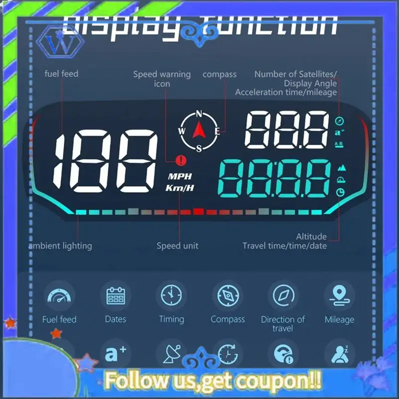 G14 Car Head Up Display Car HUD Speedometer Overspeed Alert Car Head Up Display Fatigue Driving Alarm
G14 Car Head Up Display Car HUD Speedometer Overspeed Alert Car Head Up Display Fatigue Driving Alarm
