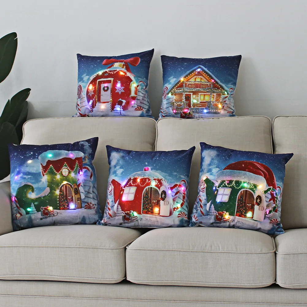 2023 new fashion LED light pads cover polyester Christmas pillowcase soft pillow home decoration children
2023 new fashion LED light pads cover polyester Christmas pillowcase soft pillow home decoration children