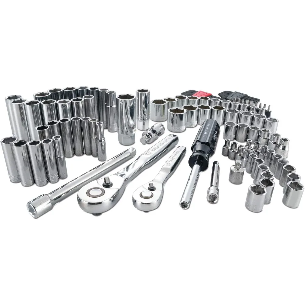 CRAFTSMAN Socket Set, 1/4-Inch & 3/8-Inch Drive, Standard and Metric, 105 Pieces (CMMT12023)
CRAFTSMAN Socket Set, 1/4-Inch & 3/8-Inch Drive, Standard and Metric, 105 Pieces (CMMT12023)