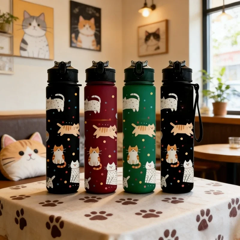 3D Printed Cartoon Kitten Pattern Water Bottle-Cute Stereoscopic Texture, Fade-Resistant, Scratch-Proof, Gift for Pet Lovers
3D Printed Cartoon Kitten Pattern Water Bottle-Cute Stereoscopic Texture, Fade-Resistant, Scratch-Proof, Gift for Pet Lovers