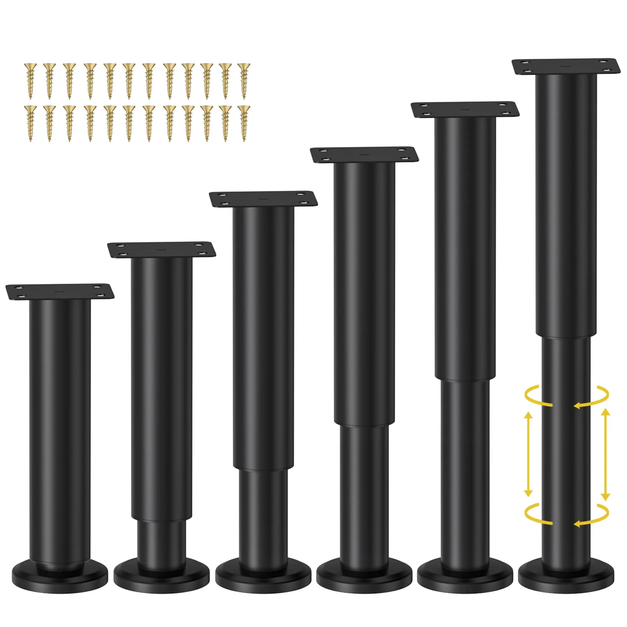 6pcs Heavy Duty Adjustable Metal Furniture Legs 7.08-12.2 Inch For Bed Frame Sofa Cabinet Table Center Support
6pcs Heavy Duty Adjustable Metal Furniture Legs 7.08-12.2 Inch For Bed Frame Sofa Cabinet Table Center Support