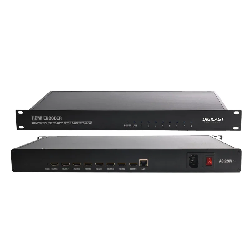 Digicast System 1U HD H.265 HEVC 1080P Streaming Encoder H.264 Encoder 8 Ports
Digicast System 1U HD H.265 HEVC 1080P Streaming Encoder H.264 Encoder 8 Ports