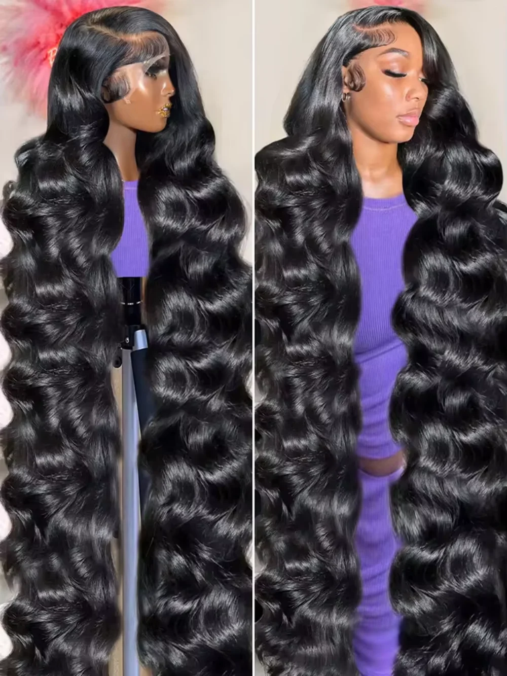 Natural Black 38 Inch Bone Long Body Wave Human Hair Wig 220 Density 13x4 13x6 HD Frontal Lace Front Human Hair Wigs For Women
Natural Black 38 Inch Bone Long Body Wave Human Hair Wig 220 Density 13x4 13x6 HD Frontal Lace Front Human Hair Wigs For Women