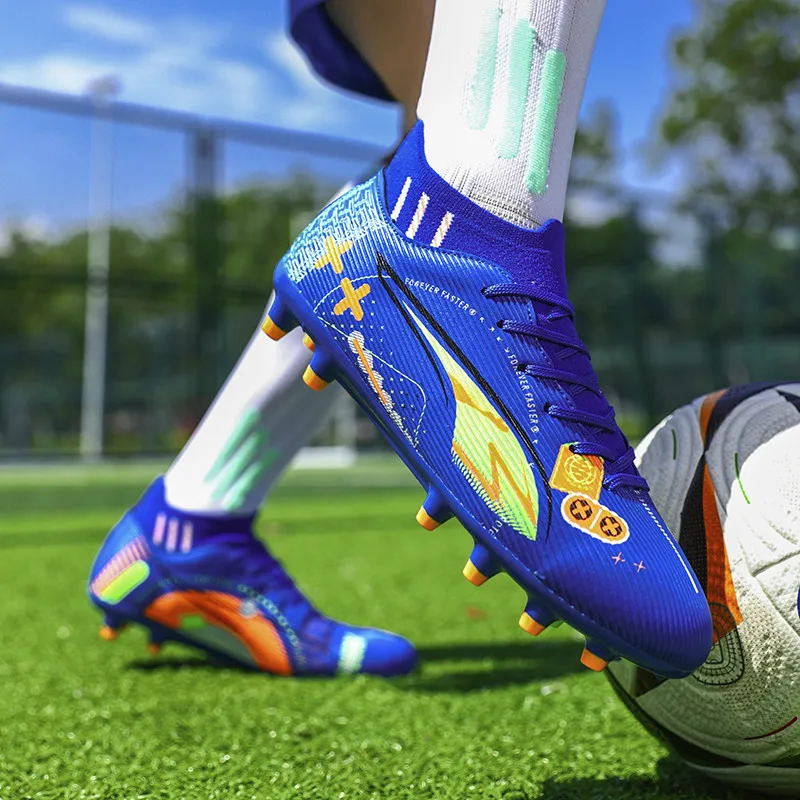 Orange Men Football Field Boots High Quality FG/TF Men's Futsal Sneakers Match Unisex Training Soccer Shoes chuteira futsal
Orange Men Football Field Boots High Quality FG/TF Men's Futsal Sneakers Match Unisex Training Soccer Shoes chuteira futsal