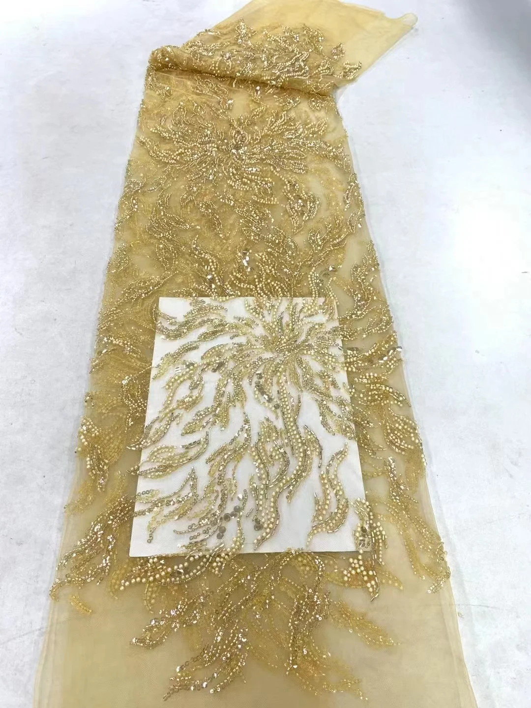 SU508 Beaded Lace Fabrics Luxurious Women's Evening Dresses Evening Dress Fabric Off White Gold Lace Fabric Nigeria For Sewing
SU508 Beaded Lace Fabrics Luxurious Women's Evening Dresses Evening Dress Fabric Off White Gold Lace Fabric Nigeria For Sewing