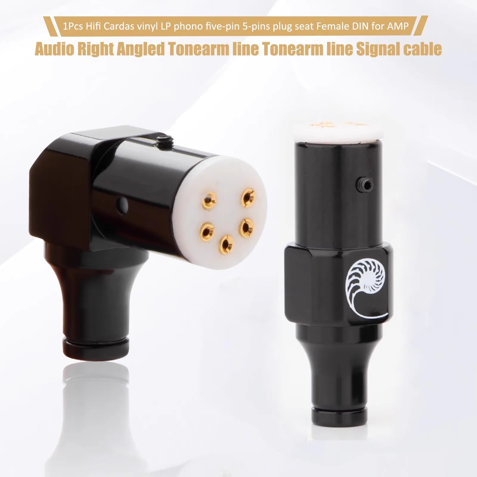 Hifi Cardas vinyl LP phono five-pin 90-degree right angle elbow 5-pins plug seat Female DIN for AMP Audio Signal cable
Hifi Cardas vinyl LP phono five-pin 90-degree right angle elbow 5-pins plug seat Female DIN for AMP Audio Signal cable