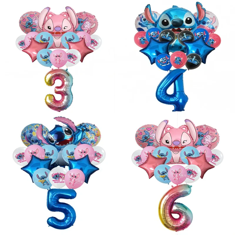 15Pcs Cartoon Lilo & Stitch-Stitch Theme Aluminum Film Balloon Boy Girl'S Birthday Party Decoration Aluminum Film Balloon Set
15Pcs Cartoon Lilo & Stitch-Stitch Theme Aluminum Film Balloon Boy Girl'S Birthday Party Decoration Aluminum Film Balloon Set