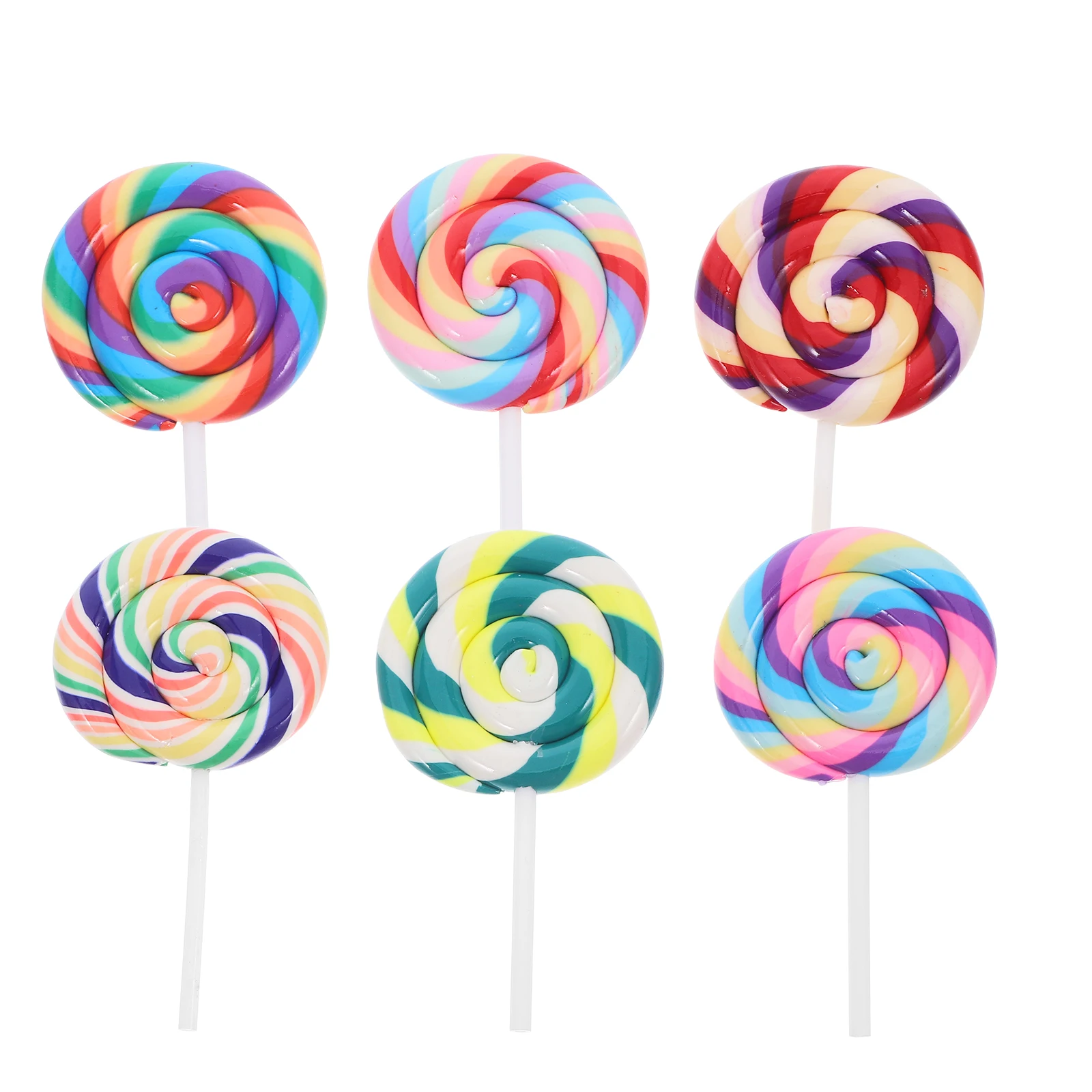 6pcs Simulation Lollipop Toy Clay Candy Charms Big Fake Lollipops for Kids Montessori Education DIY Craft Party 
6pcs Simulation Lollipop Toy Clay Candy Charms Big Fake Lollipops for Kids Montessori Education DIY Craft Party