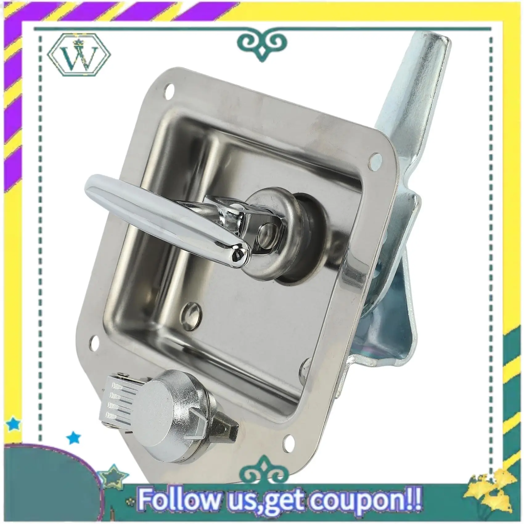 Upgraded Stainless Steel Folding T-Shape Handle Lock Tool Box Keys Kit For Truck Trailer Toolbox Electrical Cabinet
Upgraded Stainless Steel Folding T-Shape Handle Lock Tool Box Keys Kit For Truck Trailer Toolbox Electrical Cabinet
