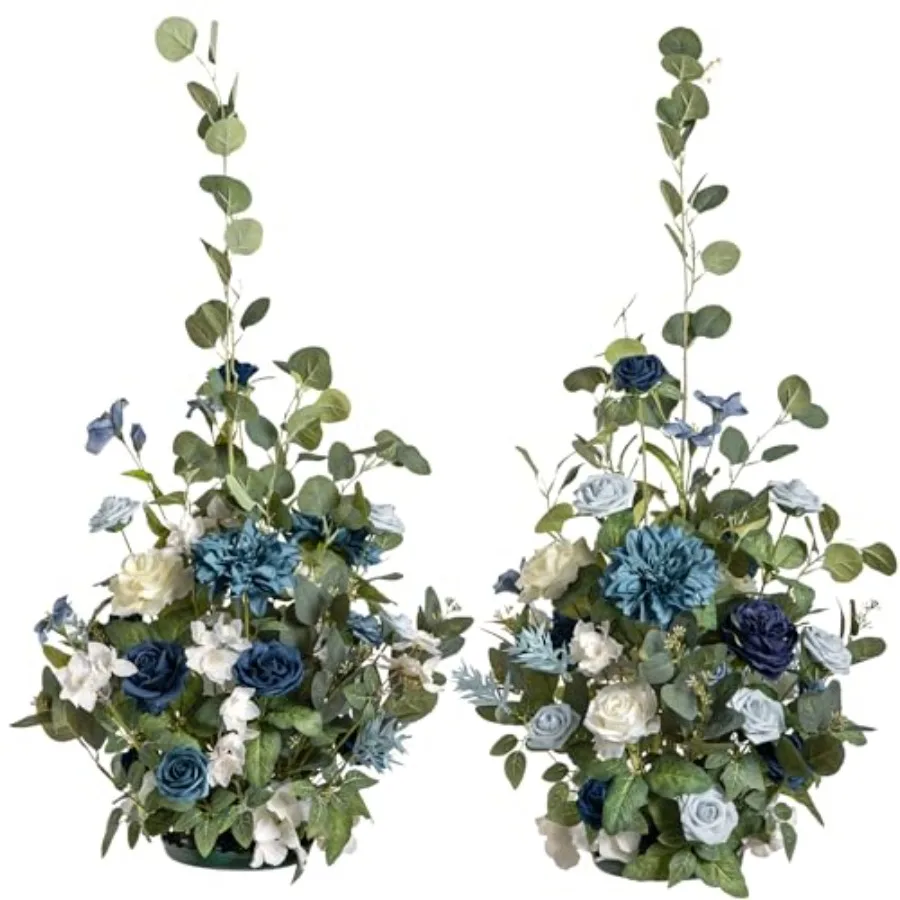 41 Tall Free Standing Artificial Flowers Arrangements 2 pcs Wedding Arch Altar Stage Decorations Dusty Blue Navy for Ceremony R
41 Tall Free Standing Artificial Flowers Arrangements 2 pcs Wedding Arch Altar Stage Decorations Dusty Blue Navy for Ceremony R