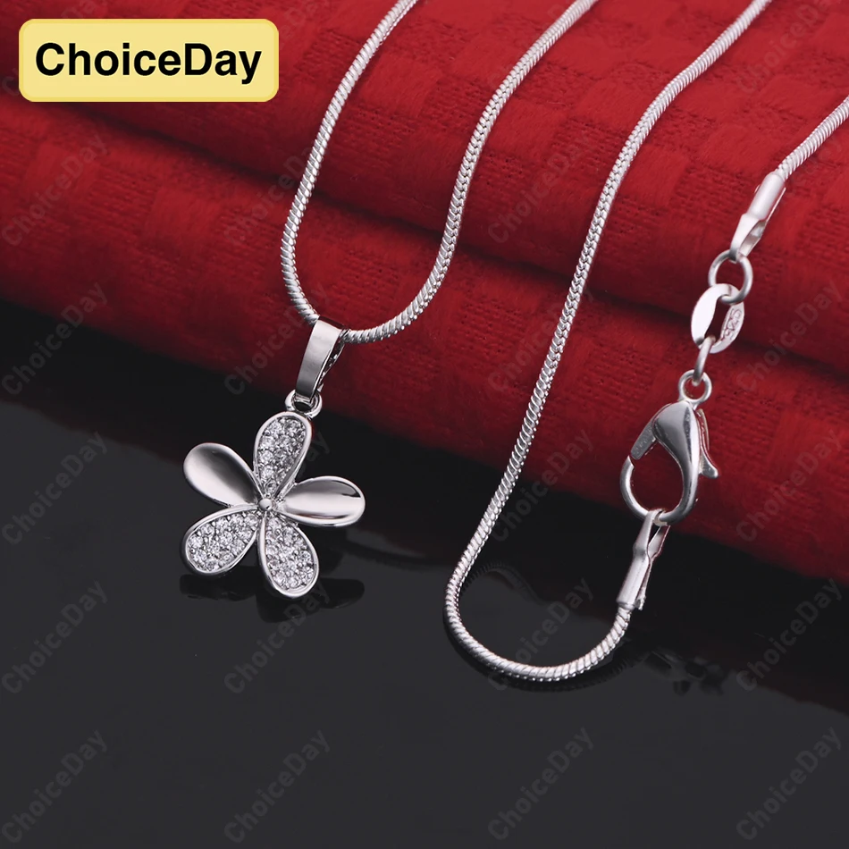 ChoiceDay 925 Sterling Silver Exquisite Flower Pendant Necklace Women's Fashion Accessories Wedding Jewelry
ChoiceDay 925 Sterling Silver Exquisite Flower Pendant Necklace Women's Fashion Accessories Wedding Jewelry