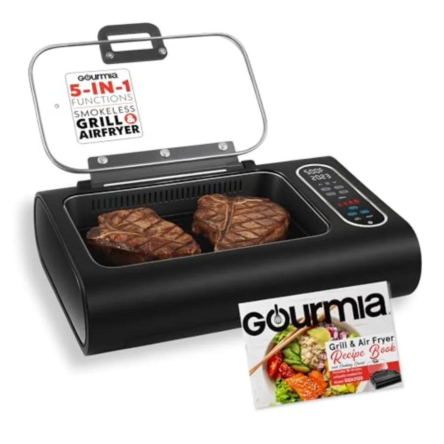 Smokeless Indoor Grill Air Fryer Combo with Smoke Extractor 5 Cooking Presets Grill Air Fry Roast Bake Dehydrate Countertop Coo
Smokeless Indoor Grill Air Fryer Combo with Smoke Extractor 5 Cooking Presets Grill Air Fry Roast Bake Dehydrate Countertop Coo