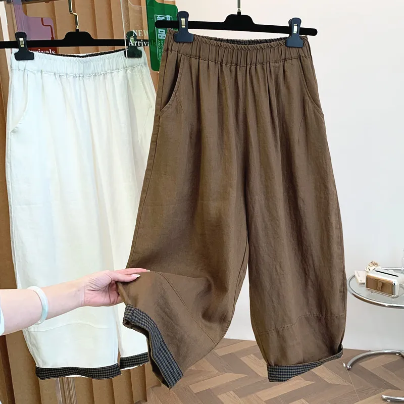 High-End plus Size Women's Vintage Wide Leg Pants Casual Harlan Pants Nine-Piece Cuffed Pants Comfortable Breathable Casual P...
High-End plus Size Women's Vintage Wide Leg Pants Casual Harlan Pants Nine-Piece Cuffed Pants Comfortable Breathable Casual P...