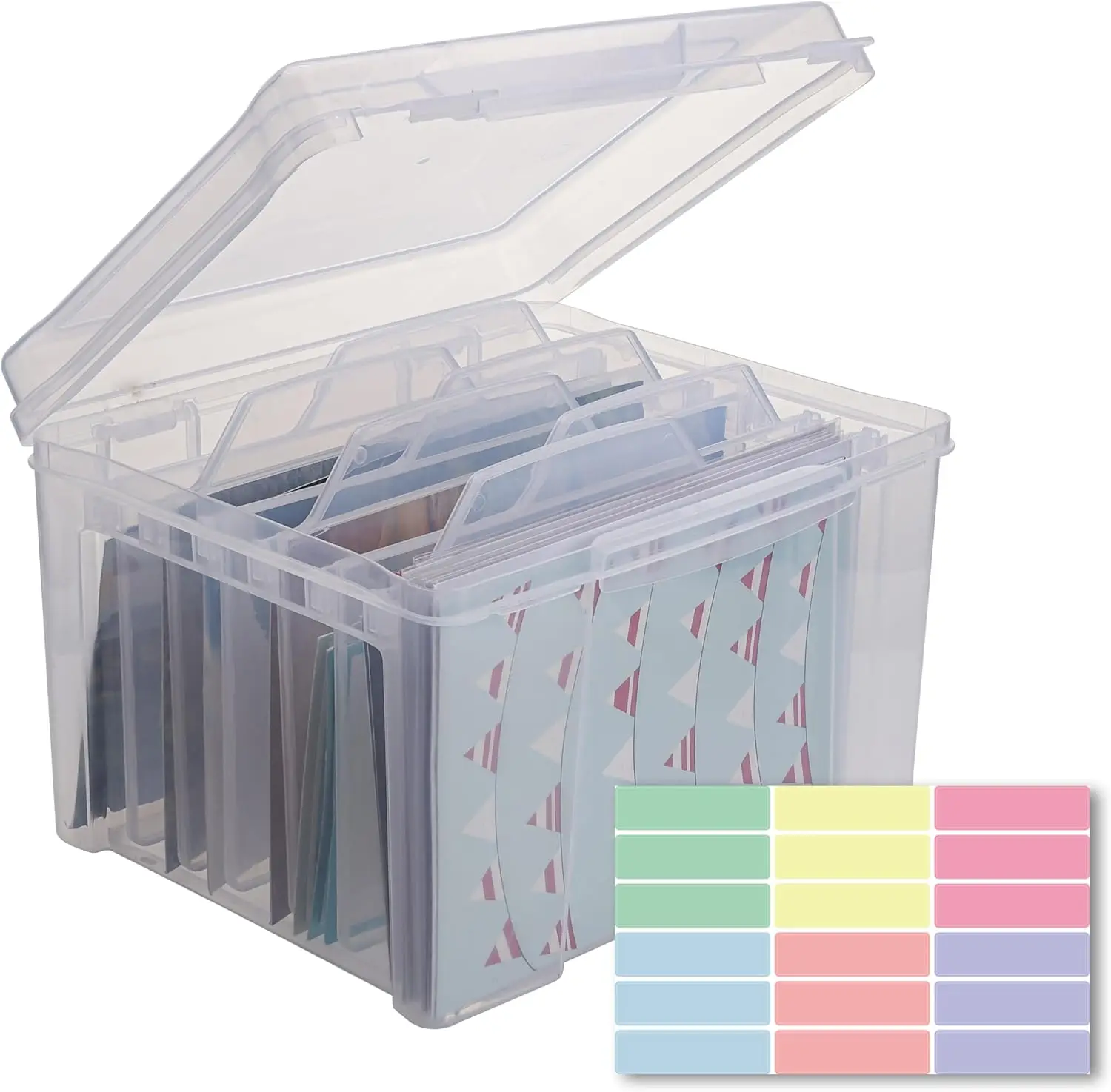 Greeting Card Storage Box with 6 Removable Dividers for Holiday Birthday Photos Crafts Scrapbooking Clear
Greeting Card Storage Box with 6 Removable Dividers for Holiday Birthday Photos Crafts Scrapbooking Clear