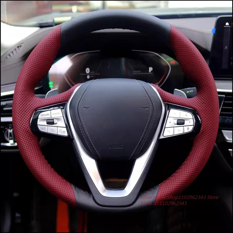 Сшитый вручную нескользящий дышащий прочный кожаный чехол на руль из наппа для BMW 525li 530li 730li аксессуар для салона автомобиля
Сшитый вручную нескользящий дышащий прочный кожаный чехол на руль из наппа для BMW 525li 530li 730li аксессуар для салона автомобиля