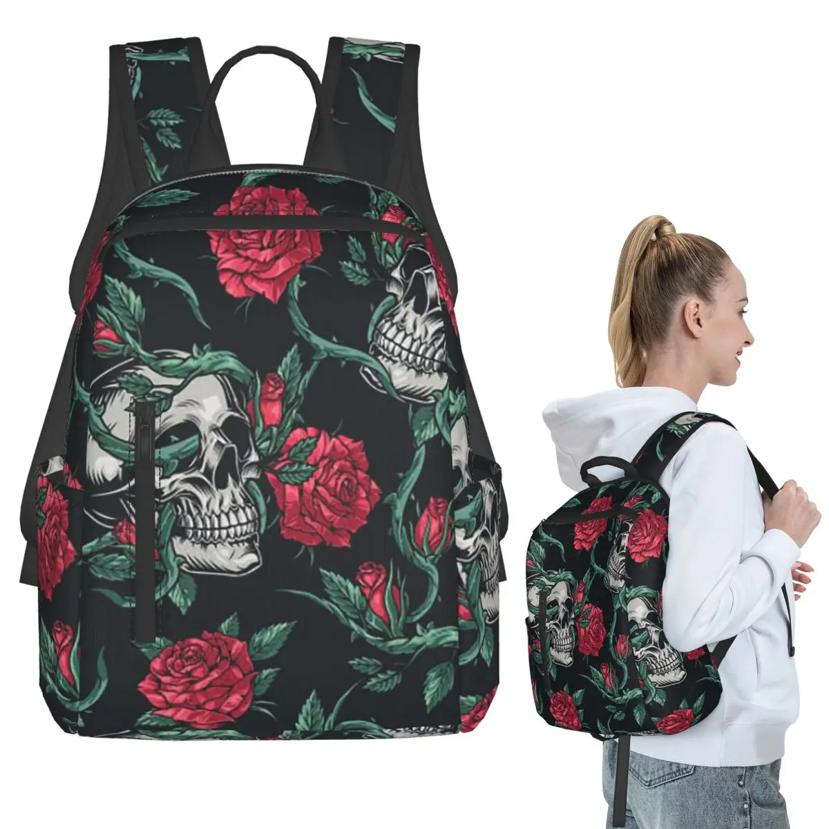 Red Rose Skull And Vine Backpack Student BookBag Kids School Bag Computer Shoulder Bags Boys Girls
Red Rose Skull And Vine Backpack Student BookBag Kids School Bag Computer Shoulder Bags Boys Girls