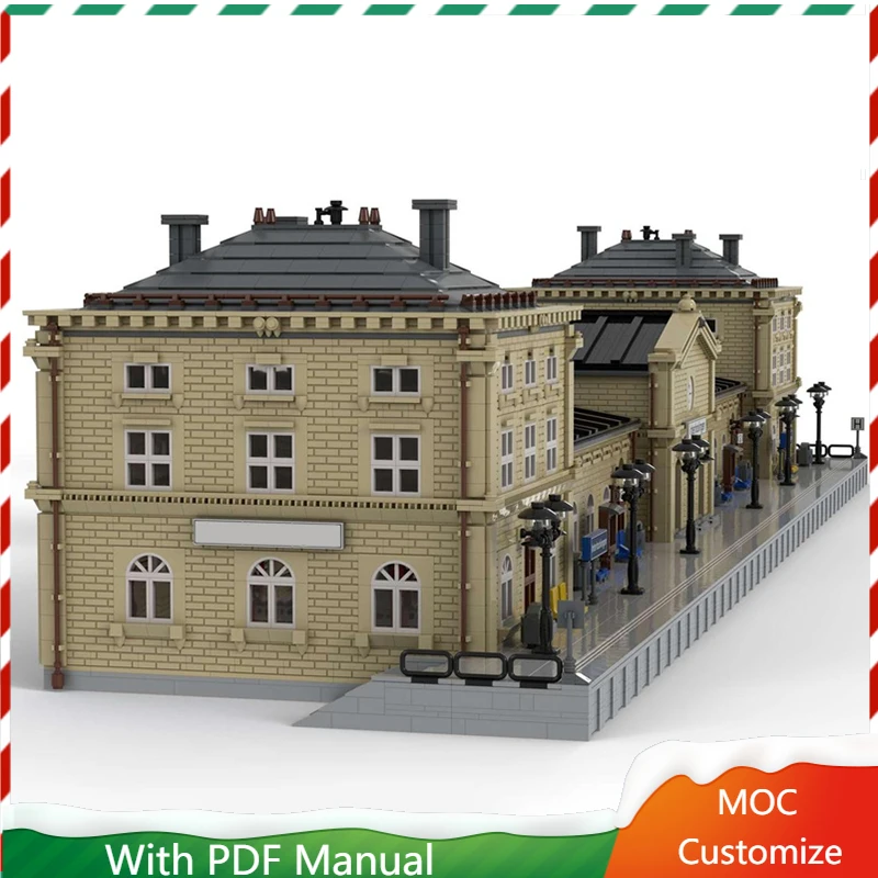 13924 шт. Moc железнодорожная станция, архитектурная модель, модульные строительные блоки «сделай сам», детская сборка, дисплей, игрушки, праздничные подарки-сюрпризы
13924 шт. Moc железнодорожная станция, архитектурная модель, модульные строительные блоки «сделай сам», детская сборка, дисплей, игрушки, праздничные подарки-сюрпризы