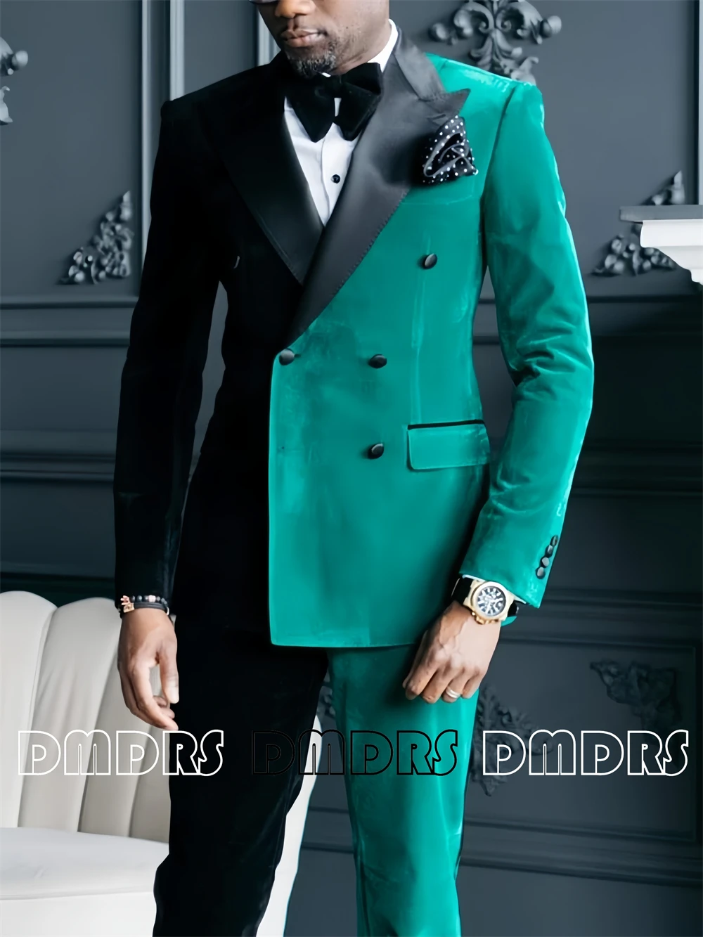 Comform Velvet Suit for Men, Two Pieves Men's Suit, Double Breasted Contrast Color Jacket with Pants, Tailored Groomsman Suit
Comform Velvet Suit for Men, Two Pieves Men's Suit, Double Breasted Contrast Color Jacket with Pants, Tailored Groomsman Suit