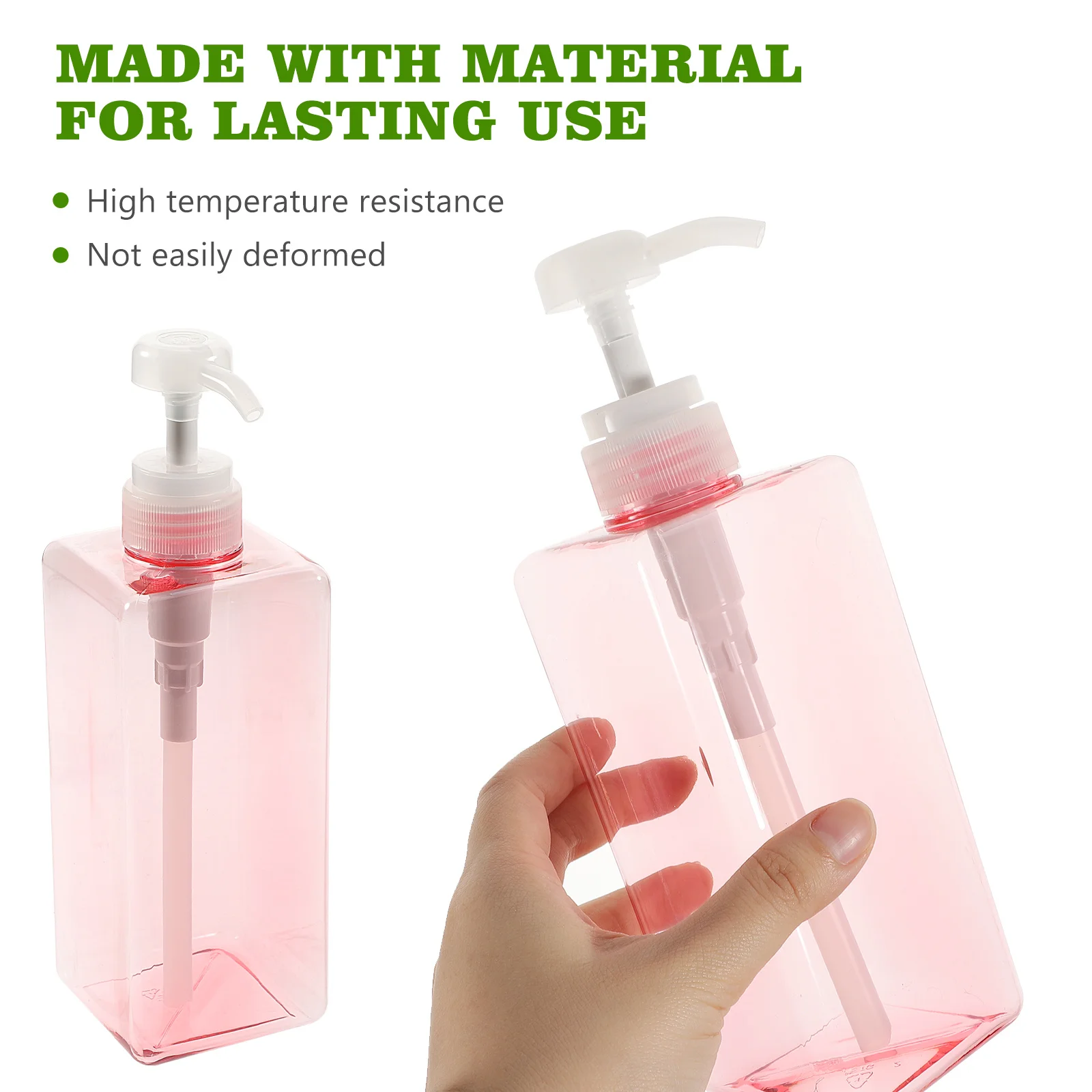 650Ml Pump Bottle Shampoo Lotion Refillable Square Dispenser Body Wash Face Wash Liquid Bottle for Bathroom Kitchen Hotel
650Ml Pump Bottle Shampoo Lotion Refillable Square Dispenser Body Wash Face Wash Liquid Bottle for Bathroom Kitchen Hotel
