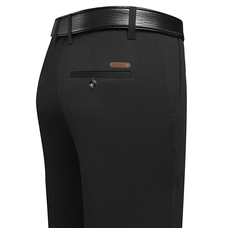 Mens Long Length Straight Leg Dress Pants Leather Label Back Pocket Relaxed Fit Trousers For Business Meeting Daily Formal Wear
Mens Long Length Straight Leg Dress Pants Leather Label Back Pocket Relaxed Fit Trousers For Business Meeting Daily Formal Wear