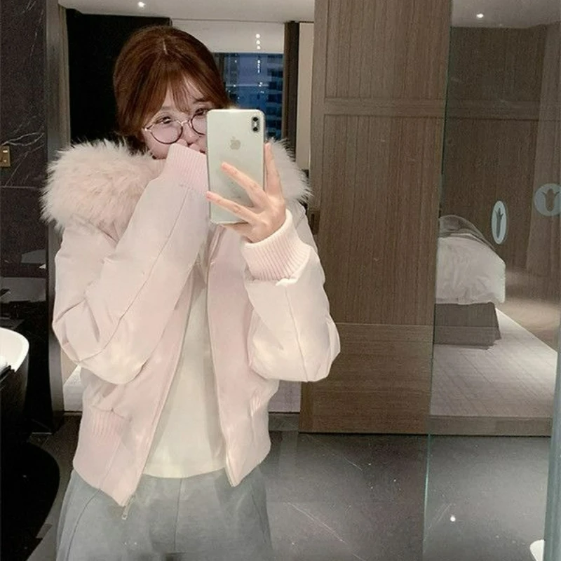 Korean Sweet Fur Collar Cinched Waist Bread Jacket for Women 2026 Winter New Style Girlish Hooded Warm Cotton-padded Coats Top
Korean Sweet Fur Collar Cinched Waist Bread Jacket for Women 2026 Winter New Style Girlish Hooded Warm Cotton-padded Coats Top