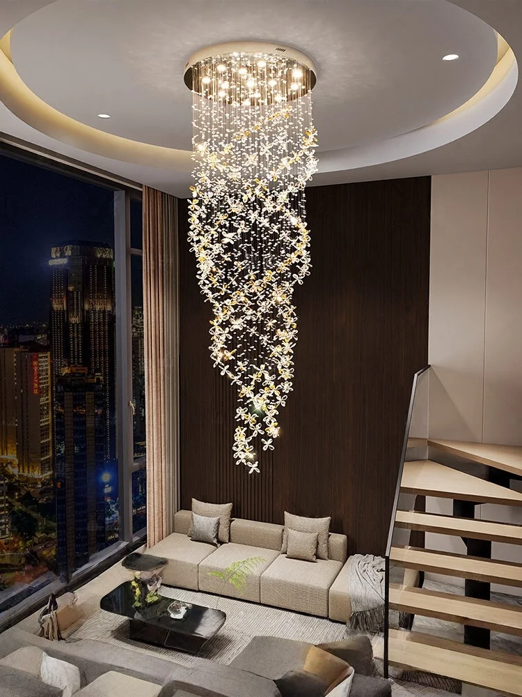 Light Luxury Led Crystal Chandelier For Home Decoration Duplex Building With Empty Stairs Villa Living Room Lighting Fixtures
Light Luxury Led Crystal Chandelier For Home Decoration Duplex Building With Empty Stairs Villa Living Room Lighting Fixtures