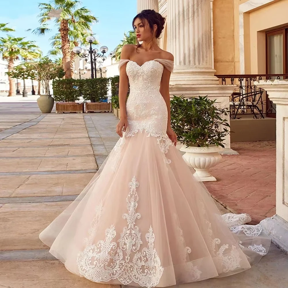 Customized Sexy Elegance Wedding Dress For Woman Bride Sweetheart Neckline Mermaid Wedding Dresses Off The Shoulder Bridal Gown
Customized Sexy Elegance Wedding Dress For Woman Bride Sweetheart Neckline Mermaid Wedding Dresses Off The Shoulder Bridal Gown