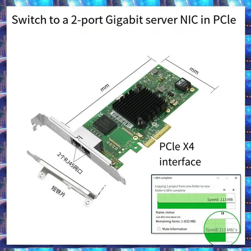 2025 Gigabit Ethernet Controller Card I350AM2 PCI-E X4 2 Ports Server NIC Data Centers For Desktop,Gigabit Ethernet Controller C
2025 Gigabit Ethernet Controller Card I350AM2 PCI-E X4 2 Ports Server NIC Data Centers For Desktop,Gigabit Ethernet Controller C