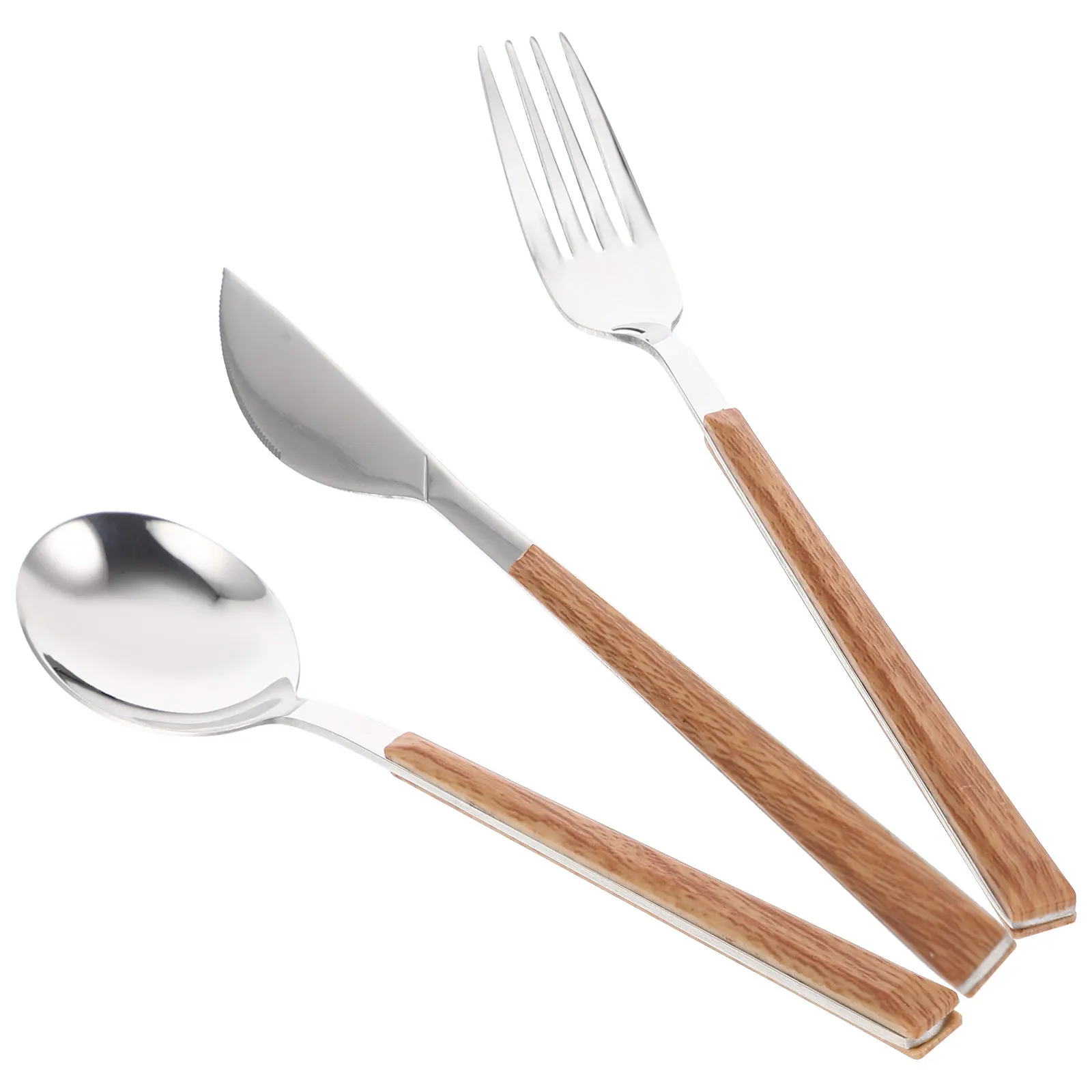 1 set Stainless Steel Cutlery Set Fork Spoon Knife Dinnerware Travel Utensils Portable Kitchen Tools Safe Design
1 set Stainless Steel Cutlery Set Fork Spoon Knife Dinnerware Travel Utensils Portable Kitchen Tools Safe Design