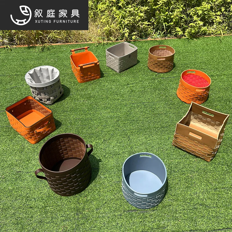 Hand-woven leather storage basket Light luxury leather storage basket Household clothes Toys sundries storage box combination
Hand-woven leather storage basket Light luxury leather storage basket Household clothes Toys sundries storage box combination