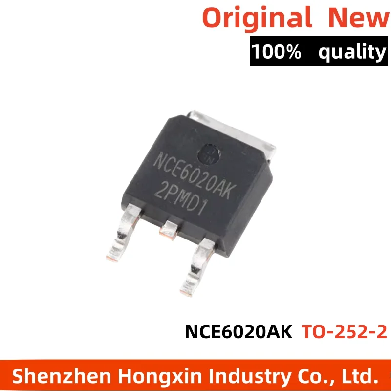 10 pieces of NCE6020AK TO-252-2 60V/20A N-channel MOSFET chips
10 pieces of NCE6020AK TO-252-2 60V/20A N-channel MOSFET chips