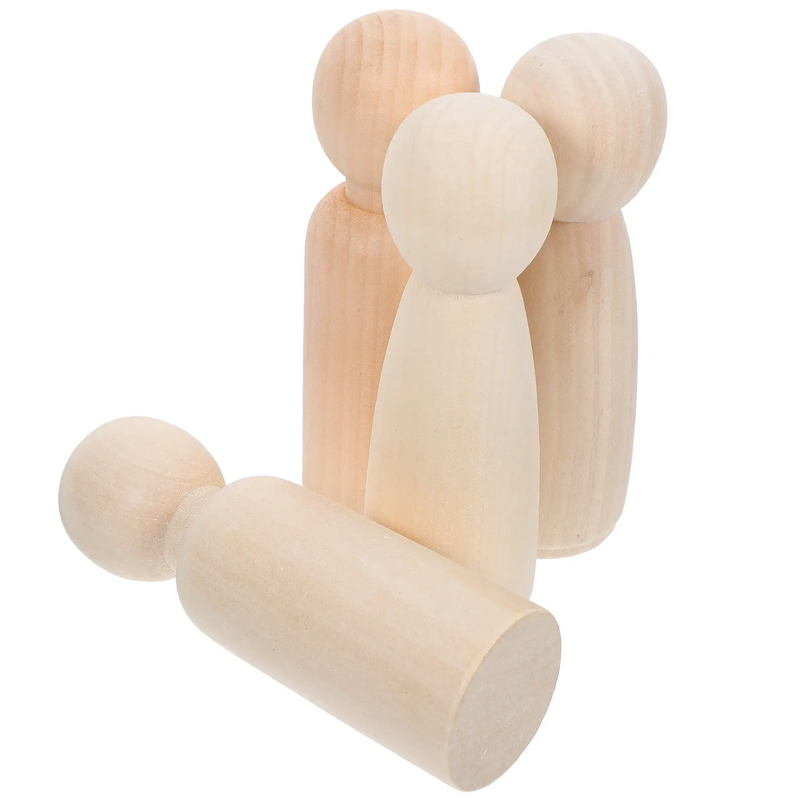 4Pcs Wooden Peg People Unfinished DIY Handcraft Creative Painting Activity Wooden Peg Decor for Children's Creativity Manual
4Pcs Wooden Peg People Unfinished DIY Handcraft Creative Painting Activity Wooden Peg Decor for Children's Creativity Manual