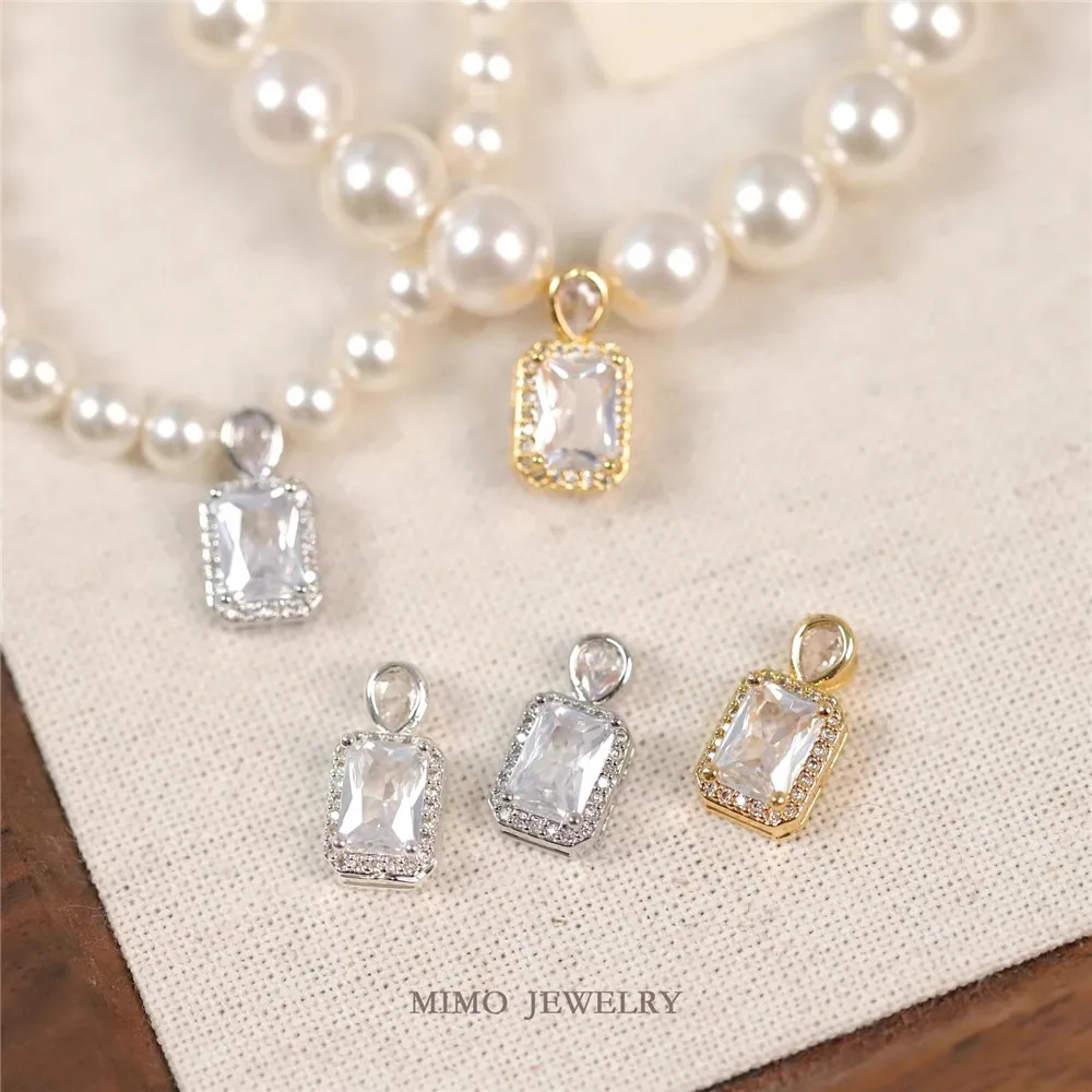 Copper-plated Real Gold Zircon Square Water Drop Light Luxury Beaded Pendant DIY Necklace Bracelet Handmade Charm Jewelry
Copper-plated Real Gold Zircon Square Water Drop Light Luxury Beaded Pendant DIY Necklace Bracelet Handmade Charm Jewelry