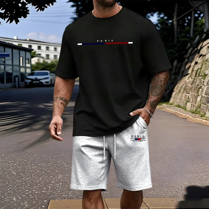 Paris Fashion Men's Set T-shirt and Shorts Summer Daily Casual Sports Short Sleeve Jogger Suit Home Outdoor Comfort Tees Outfits
Paris Fashion Men's Set T-shirt and Shorts Summer Daily Casual Sports Short Sleeve Jogger Suit Home Outdoor Comfort Tees Outfits