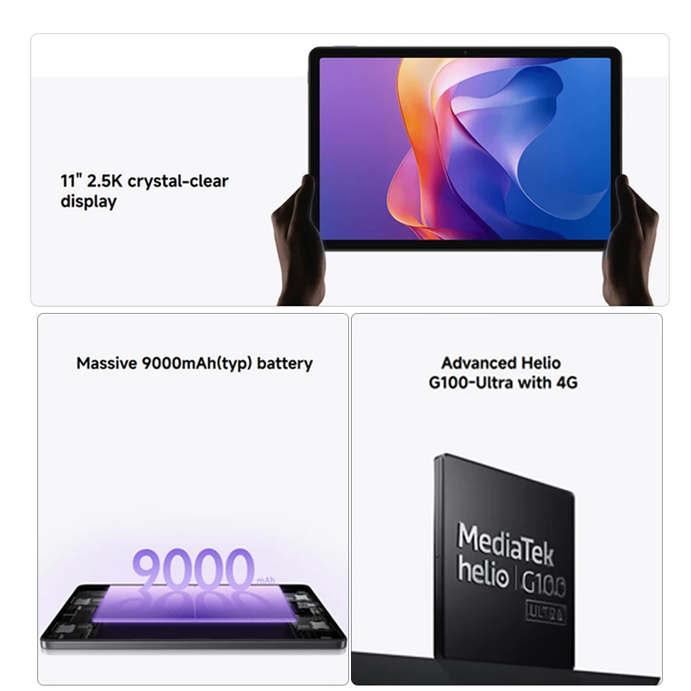 4G Global version Xiaomi Redmi Pad 2 Advanced Helio G100-Ultra 11" 2.5K crystal-clear display 9000mAh battery 18W fast charging
4G Global version Xiaomi Redmi Pad 2 Advanced Helio G100-Ultra 11" 2.5K crystal-clear display 9000mAh battery 18W fast charging