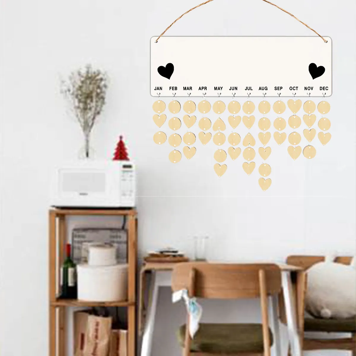 Wooden Birthday Reminder Board Hanging Calendar Delicate Home Office Decoration Beige Black DIY Calendar Ornament Wood Date
Wooden Birthday Reminder Board Hanging Calendar Delicate Home Office Decoration Beige Black DIY Calendar Ornament Wood Date