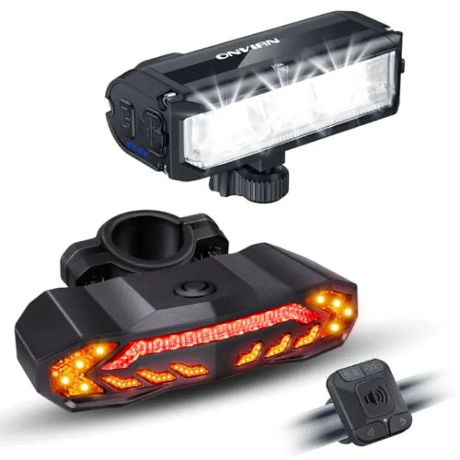 2000 Lumen Bike Headlight Rechargeable Bike Light Front and Rear Set for Night Riding, Waterproof Bicycle Headlight BikeTurn Si
2000 Lumen Bike Headlight Rechargeable Bike Light Front and Rear Set for Night Riding, Waterproof Bicycle Headlight BikeTurn Si