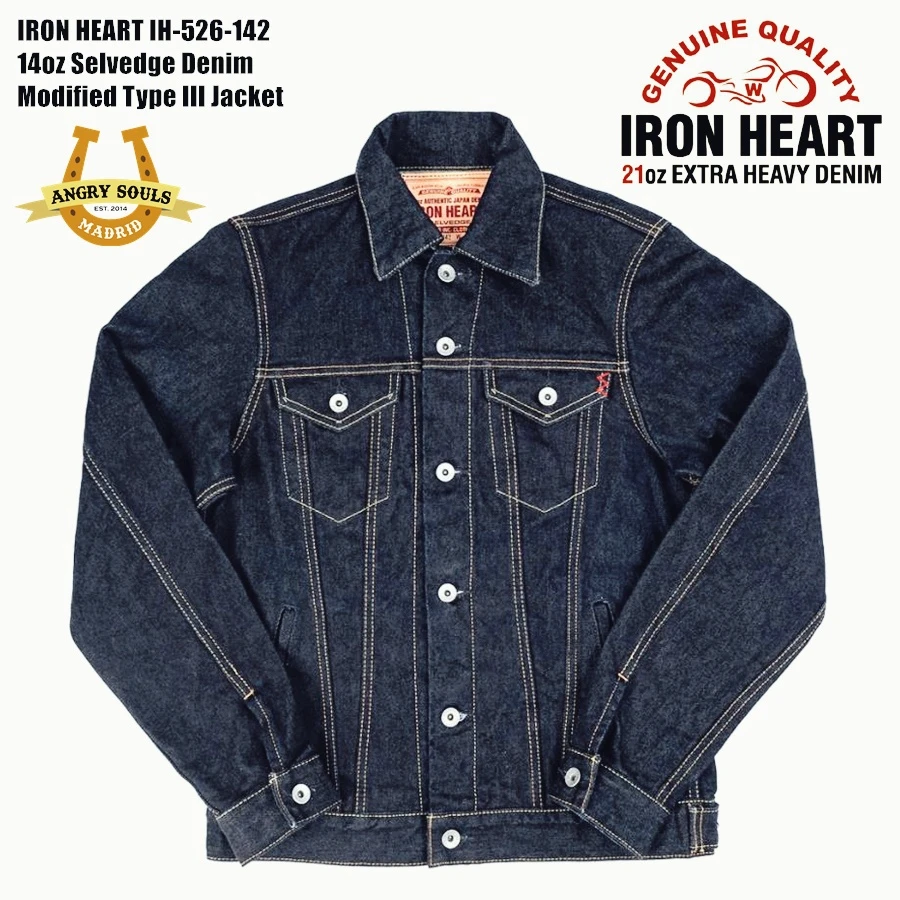 IRON HEART "TypeIII" 14 унций Индиго одноразовая сверхмощная джинсовая куртка
IRON HEART "TypeIII" 14 унций Индиго одноразовая сверхмощная джинсовая куртка