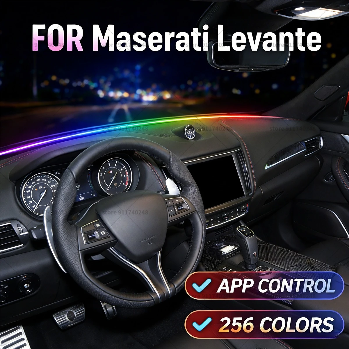 For Maserati Levante Automotive decoration light strip,colorful acrylic front windshield soundproofing strip,ambience light
For Maserati Levante Automotive decoration light strip,colorful acrylic front windshield soundproofing strip,ambience light