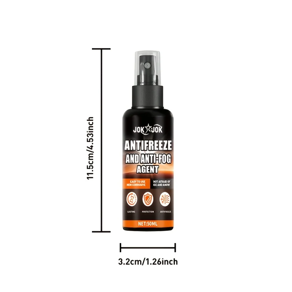 JOKJOK 50ml Anti-Frost & Anti-Fog Solution for - Winter Defroster, Pre- Portable Spray Suitable for Wiper Fluid, Rainy/Foggy Dri
JOKJOK 50ml Anti-Frost & Anti-Fog Solution for - Winter Defroster, Pre- Portable Spray Suitable for Wiper Fluid, Rainy/Foggy Dri